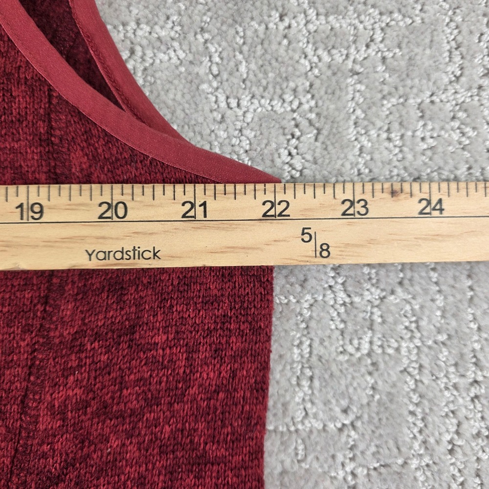Orvis Womens XL Burnt Orange Heathered Sweater Fleece Full Zip Vest Pockets Fall - Picture 5 of 8